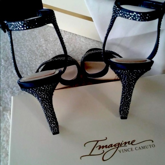 VINCE CAMUTO IMAGINE RHINESTONE STUDDED HIGH HEELS - Picture 9 of 15